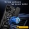 PC + TPU Case with Sliding Camera Cover & Ring Stand for iPhone 17 Pro Max - Silver