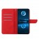 Stitched Embossed PU Leather + TPU Wallet Case with Stand & Wrist Strap for iPhone 17 Pro Max - Red