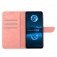 Stitched Embossed PU Leather + TPU Wallet Case with Stand & Wrist Strap for iPhone 17 Pro Max - Pink