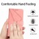 Stitched Embossed PU Leather + TPU Wallet Case with Stand & Wrist Strap for iPhone 17 Pro Max - Pink