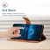 Stitched Embossed PU Leather + TPU Wallet Case with Stand & Wrist Strap for iPhone 17 Pro Max - Brown