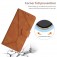 Stitched Embossed PU Leather + TPU Wallet Case with Stand & Wrist Strap for iPhone 17 Pro Max - Brown