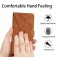 Stitched Embossed PU Leather + TPU Wallet Case with Stand & Wrist Strap for iPhone 17 Pro Max - Brown
