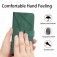 Stitched Embossed PU Leather + TPU Wallet Case with Stand & Wrist Strap for iPhone 17 Pro Max - Green
