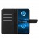 Stitched Embossed PU Leather + TPU Wallet Case with Stand & Wrist Strap for iPhone 17 Pro Max - Black