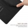 Stitched Embossed PU Leather + TPU Wallet Case with Stand & Wrist Strap for iPhone 17 Pro Max - Black