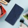 Stitched Embossed PU Leather + TPU Wallet Case with Stand & Wrist Strap for iPhone 17 Pro Max - Blue