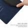 Stitched Embossed PU Leather + TPU Wallet Case with Stand & Wrist Strap for iPhone 17 Pro Max - Blue