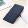 Cow-Texture PU Leather + TPU Wallet Stand Case for iPhone 17 Pro Max - Blue