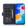 Cow-Texture PU Leather + TPU Wallet Stand Case for iPhone 17 Pro Max - Blue