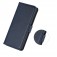 Cow-Texture PU Leather + TPU Wallet Stand Case for iPhone 17 Pro Max - Blue