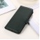 Cow-Texture PU Leather + TPU Wallet Stand Case for iPhone 17 Pro Max - Green