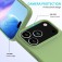 Solid-Color Silicone + PC Case with Soft Fabric Interior Lining for iPhone 17 Pro Max - Mint Green