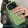 Solid-Color Silicone + PC Case with Soft Fabric Interior Lining for iPhone 17 Pro Max - Mint Green