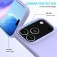 Solid-Color Silicone + PC Case with Soft Fabric Interior Lining for iPhone 17 Pro Max - Purple