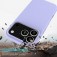 Solid-Color Silicone + PC Case with Soft Fabric Interior Lining for iPhone 17 Pro Max - Purple
