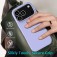 Solid-Color Silicone + PC Case with Soft Fabric Interior Lining for iPhone 17 Pro Max - Purple
