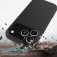 Solid-Color Silicone + PC Case with Soft Fabric Interior Lining for iPhone 17 Pro Max - Black