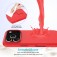 Solid-Color Silicone + PC Case with Soft Fabric Interior Lining for iPhone 17 Pro Max - Red