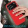 Solid-Color Silicone + PC Case with Soft Fabric Interior Lining for iPhone 17 Pro Max - Red