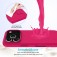 Solid-Color Silicone + PC Case with Soft Fabric Interior Lining for iPhone 17 Pro Max - Rose Red