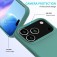 Solid-Color Silicone + PC Case with Soft Fabric Interior Lining for iPhone 17 Pro Max - Pine Needle Green