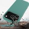 Solid-Color Silicone + PC Case with Soft Fabric Interior Lining for iPhone 17 Pro Max - Pine Needle Green