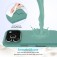 Solid-Color Silicone + PC Case with Soft Fabric Interior Lining for iPhone 17 Pro Max - Pine Needle Green