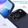 Solid-Color Silicone + PC Case with Soft Fabric Interior Lining for iPhone 17 Pro Max - Midnight Blue