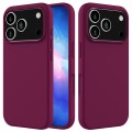 Solid-Color Silicone + PC Case with Soft Fabric Interior Lining for iPhone 17 Pro Max - Violet