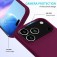 Solid-Color Silicone + PC Case with Soft Fabric Interior Lining for iPhone 17 Pro Max - Violet