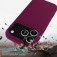 Solid-Color Silicone + PC Case with Soft Fabric Interior Lining for iPhone 17 Pro Max - Violet