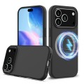 Silicone + PC MagSafe-Compatible Shockproof Case with Soft Microfiber Interior Lining for iPhone 17 Pro Max - Black