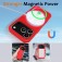 Silicone + PC MagSafe-Compatible Shockproof Case with Soft Microfiber Interior Lining for iPhone 17 Pro Max - Red