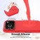 Silicone + PC MagSafe-Compatible Shockproof Case with Soft Microfiber Interior Lining for iPhone 17 Pro Max - Red