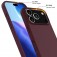 Silicone + PC MagSafe-Compatible Shockproof Case with Soft Microfiber Interior Lining for iPhone 17 Pro Max - Plum Color