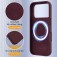 Silicone + PC MagSafe-Compatible Shockproof Case with Soft Microfiber Interior Lining for iPhone 17 Pro Max - Plum Color