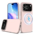 Silicone + PC MagSafe-Compatible Shockproof Case with Soft Microfiber Interior Lining for iPhone 17 Pro Max - Sand Pink