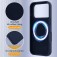 Silicone + PC MagSafe-Compatible Shockproof Case with Soft Microfiber Interior Lining for iPhone 17 Pro Max - Navy Blue