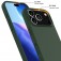 Silicone + PC MagSafe-Compatible Shockproof Case with Soft Microfiber Interior Lining for iPhone 17 Pro Max - Dark Green