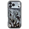 Metallic Meteorite-Texture TPU Case for iPhone 17 Pro Max - Silver