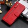 Calf-Texture Zipper Wallet Case with Stand for iPhone 17 Pro Max - Red