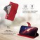 Calf-Texture Zipper Wallet Case with Stand for iPhone 17 Pro Max - Red