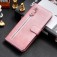 Calf-Texture Zipper Wallet Case with Stand for iPhone 17 Pro Max - Rose Gold