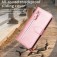 Calf-Texture Zipper Wallet Case with Stand for iPhone 17 Pro Max - Rose Gold