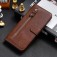Calf-Texture Zipper Wallet Case with Stand for iPhone 17 Pro Max - Brown