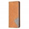 Rhombus-Texture PU Leather + TPU Magnetic Wallet Stand Case for iPhone 17 Pro Max - Yellow