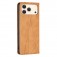 Rhombus-Texture PU Leather + TPU Magnetic Wallet Stand Case for iPhone 17 Pro Max - Yellow