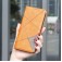 Rhombus-Texture PU Leather + TPU Magnetic Wallet Stand Case for iPhone 17 Pro Max - Yellow