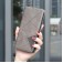 Rhombus-Texture PU Leather + TPU Magnetic Wallet Stand Case for iPhone 17 Pro Max - Grey